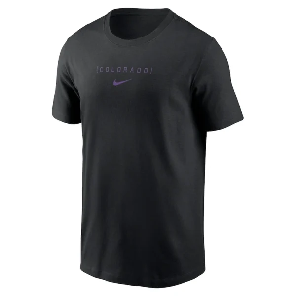 Colorado rockies nike large logo back stack t shirt Black M