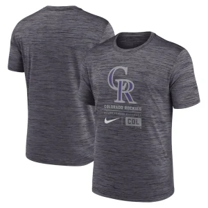 Colorado rockies nike large logo velocity t shirt Black