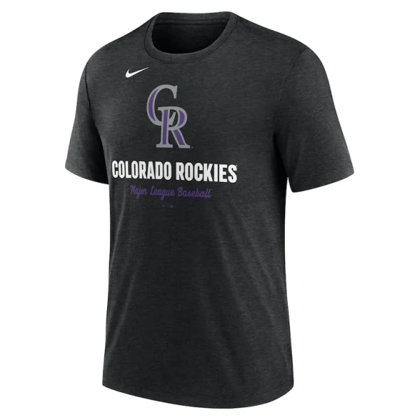 Colorado rockies nike logo tri blend t shirt Heather black M