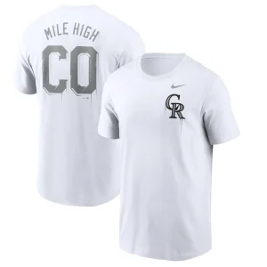 Colorado rockies nike mile high hometown t shirt White