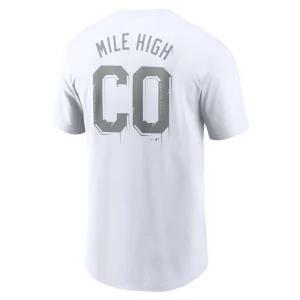 Colorado rockies nike mile high hometown t shirt White L