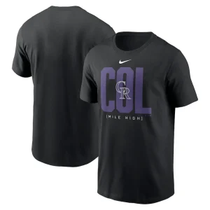 Colorado rockies nike scoreboard t shirt Black