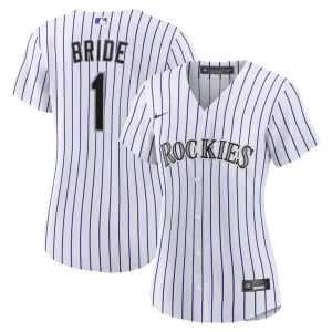 Colorado rockies nike womens 1 bride home replica jersey White