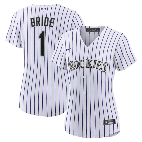 Colorado rockies nike womens 1 bride home replica jersey White