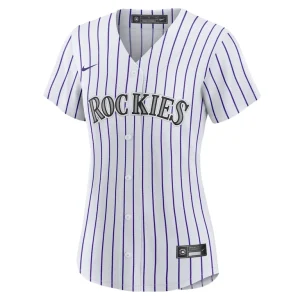 Colorado rockies nike womens 1 bride home replica jersey White M