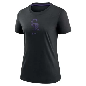 Colorado rockies nike womens authentic collection early work tri blend t shirt Black S
