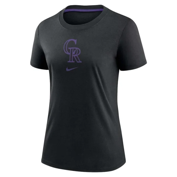 Colorado rockies nike womens authentic collection early work tri blend t shirt Black S