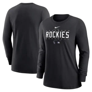 Colorado rockies nike womens authentic collection legend performance long sleeve t shirt Black