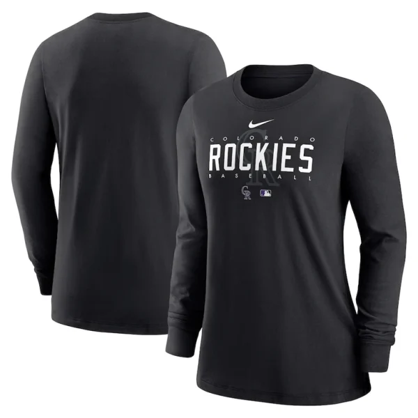 Colorado rockies nike womens authentic collection legend performance long sleeve t shirt Black