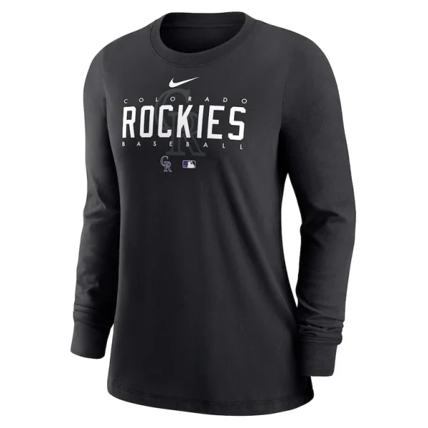 Colorado rockies nike womens authentic collection legend performance long sleeve t shirt Black S