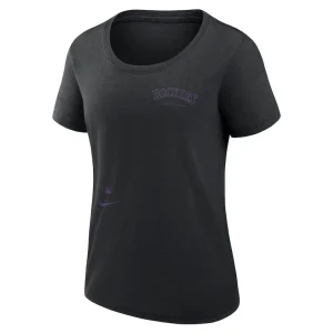 Colorado rockies nike womens authentic collection performance scoop neck t shirt Black S