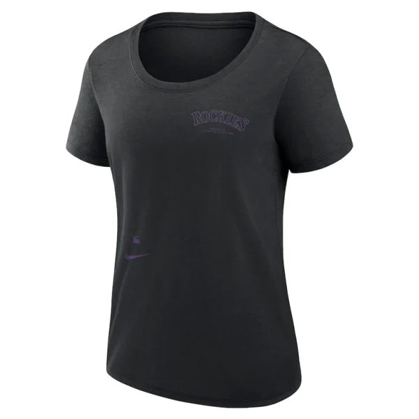 Colorado rockies nike womens authentic collection performance scoop neck t shirt Black S