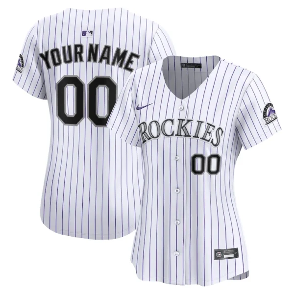 Colorado rockies nike womens home limited custom jersey White