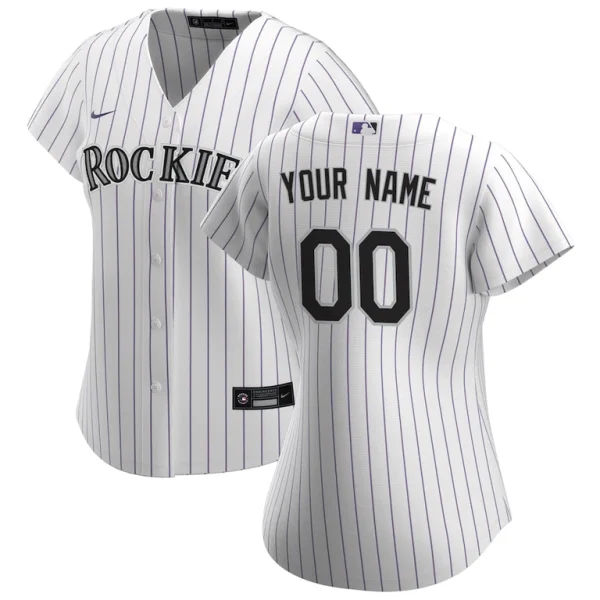 Colorado rockies nike womens home replica custom jersey White