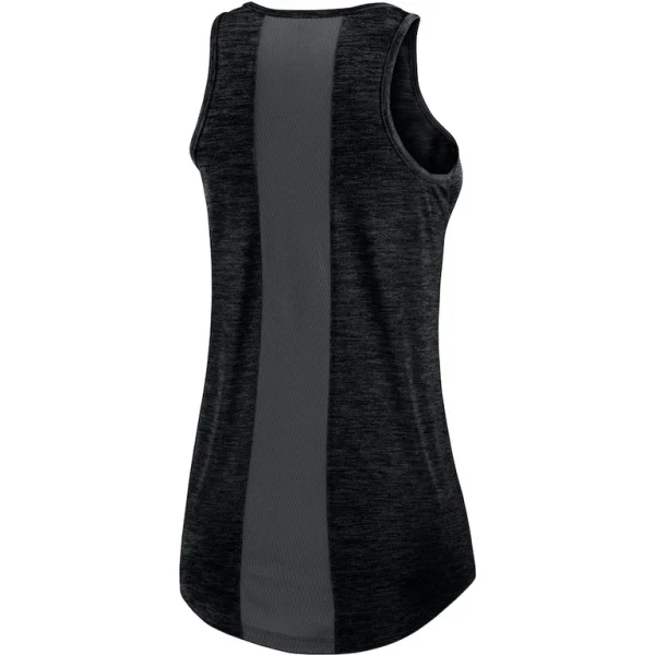 Colorado rockies nike womens logo fade high neck performance tank top Black M