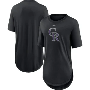 Colorado rockies nike womens mascot outline weekend tri blend t shirt Black