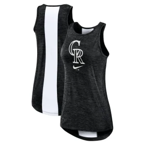 Colorado rockies nike womens right mix high neck tank top Black
