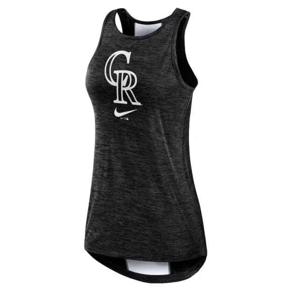Colorado rockies nike womens right mix high neck tank top Black S