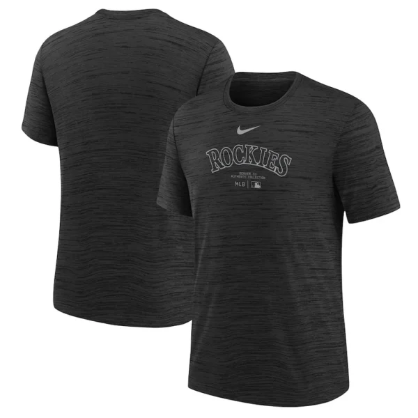 Colorado rockies nike youth authentic collection practice performance t shirt Black