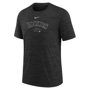 Colorado rockies nike youth authentic collection practice performance t shirt Black Yth M