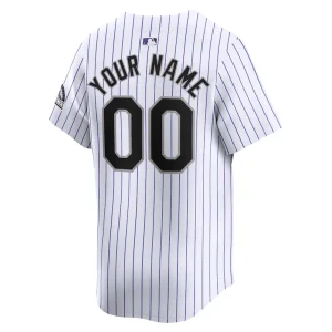Colorado rockies nike youth home limited custom jersey White Yth L
