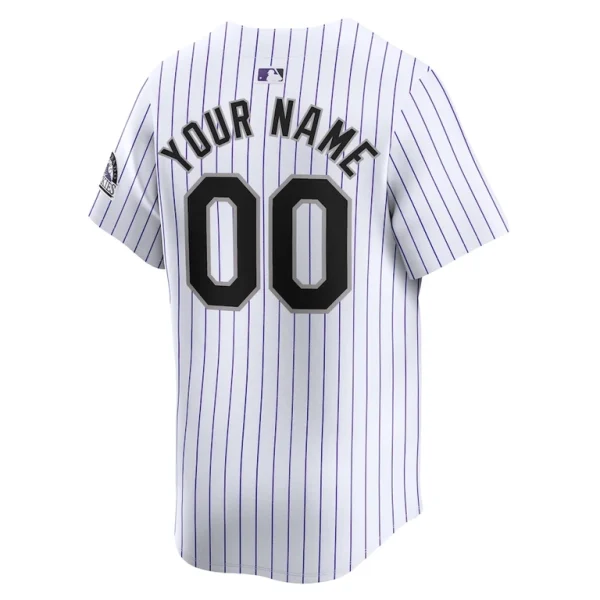 Colorado rockies nike youth home limited custom jersey White Yth L