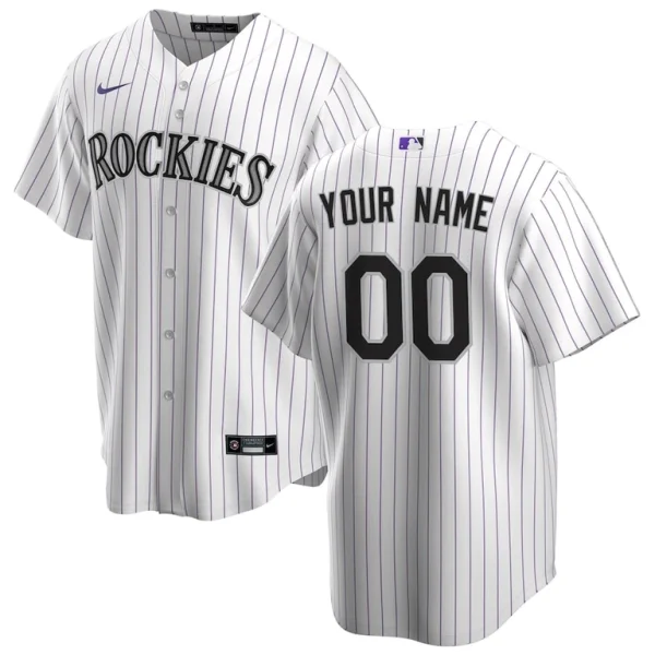 Colorado rockies nike youth home replica custom jersey White