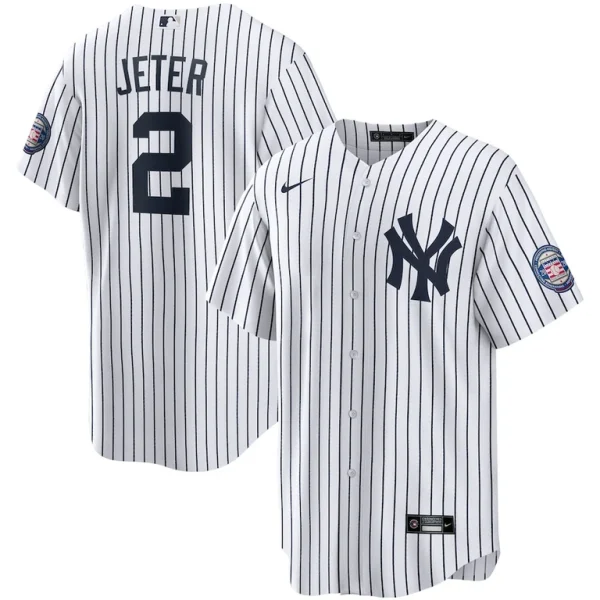 Derek jeter new york yankees nike 2020 hall of fame induction home replica player name jersey Whitenavy