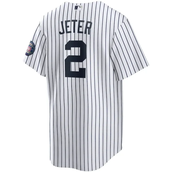Derek jeter new york yankees nike 2020 hall of fame induction home replica player name jersey Whitenavy L