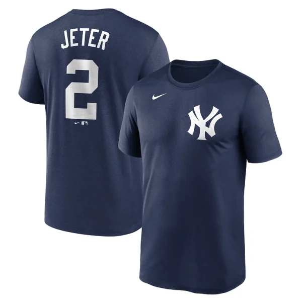 Derek jeter new york yankees nike legend name number performance t shirt Navy