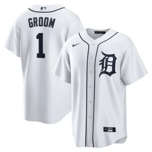 Detroit tigers nike 1 groom home replica jersey White