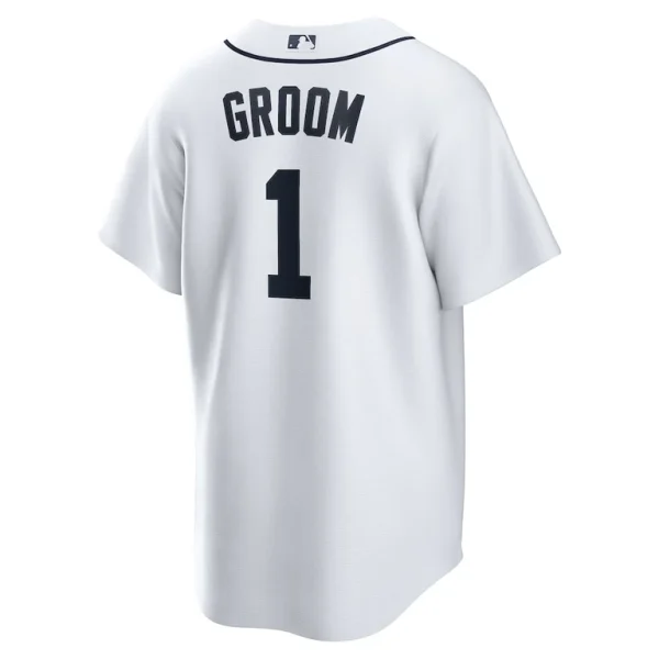 Detroit tigers nike 1 groom home replica jersey White L