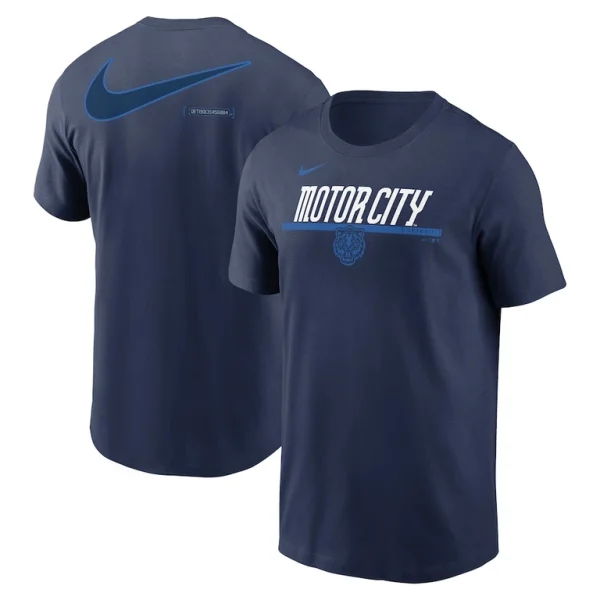 Detroit tigers nike 2 hit speed city connect t shirt Navy