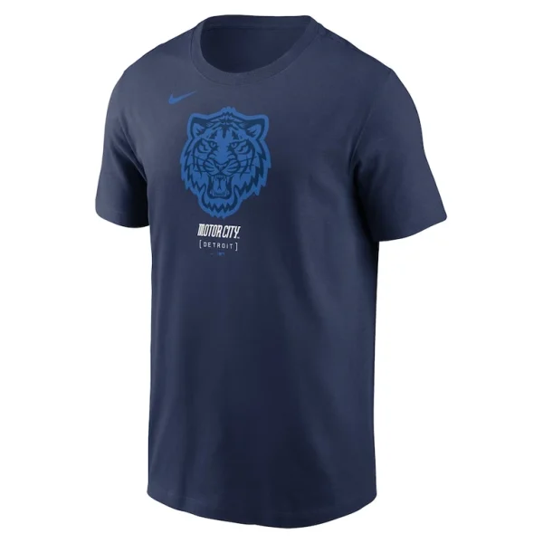 Detroit tigers nike 2024 city connect large logo t shirt Navy M