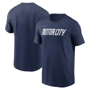 Detroit tigers nike 2024 city connect wordmark t shirt Navy