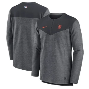 Detroit tigers nike authentic collection game time performance half zip top Navy