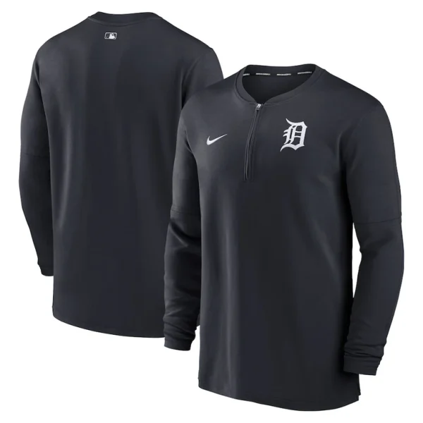 Detroit tigers nike authentic collection game time performance quarter zip top Navy