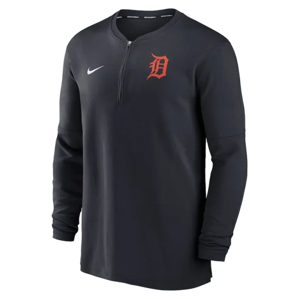 Detroit tigers nike authentic collection game time performance quarter zip top Navy M