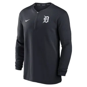Detroit tigers nike authentic collection game time performance quarter zip top Navy M