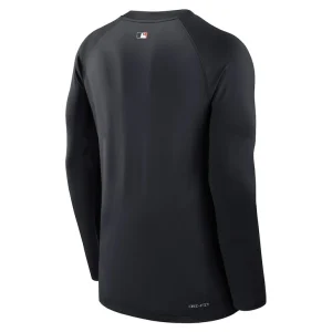 Detroit tigers nike authentic collection game time raglan performance long sleeve t shirt Navy L