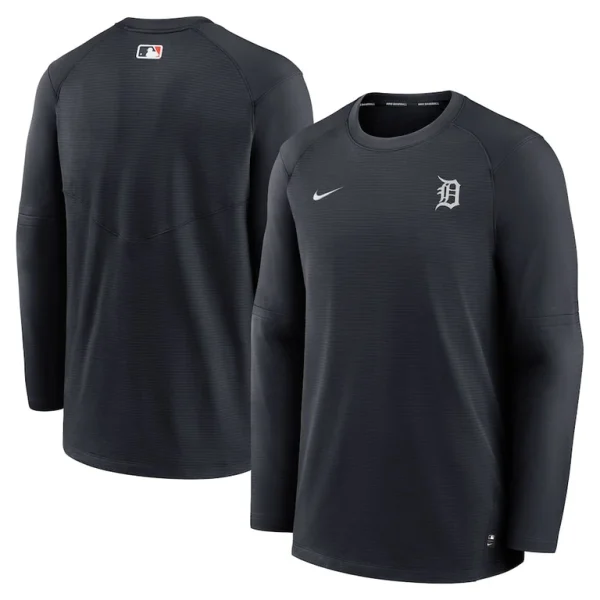 Detroit tigers nike authentic collection logo performance long sleeve t shirt Navy