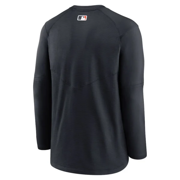 Detroit tigers nike authentic collection logo performance long sleeve t shirt Navy L