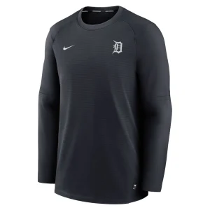Detroit tigers nike authentic collection logo performance long sleeve t shirt Navy M