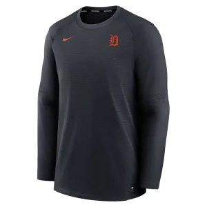 Detroit tigers nike authentic collection logo performance long sleeve t shirt Navy M