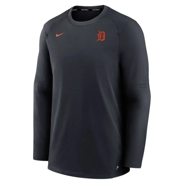 Detroit tigers nike authentic collection logo performance long sleeve t shirt Navy M