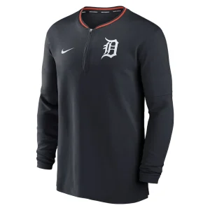 Detroit tigers nike authentic collection performance half zip top Navy M