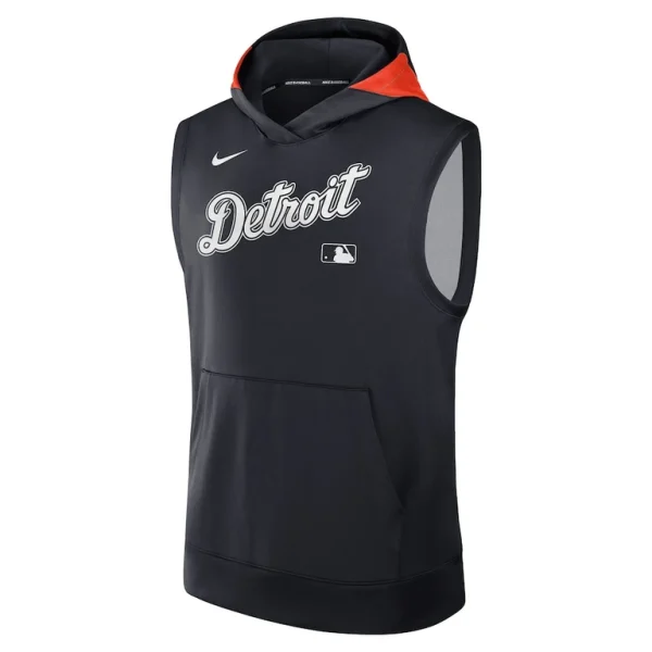 Detroit tigers nike authentic collection performance sleeveless pullover hoodie Navy M