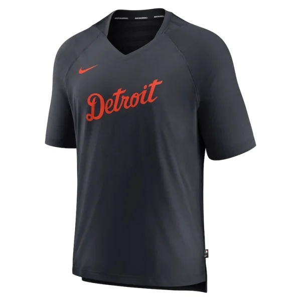 Detroit tigers nike authentic collection pregame raglan performance v neck t shirt Navy M