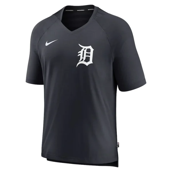 Detroit tigers nike authentic collection pregame raglan performance v neck t shirt Navy M
