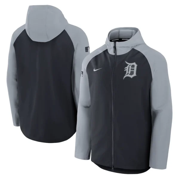 Detroit tigers nike authentic collection raglan performance full zip jacket Navygray
